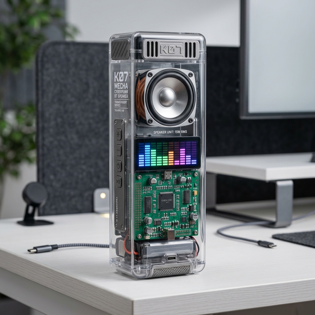 K07 Transparent Mecha Bluetooth Speaker
