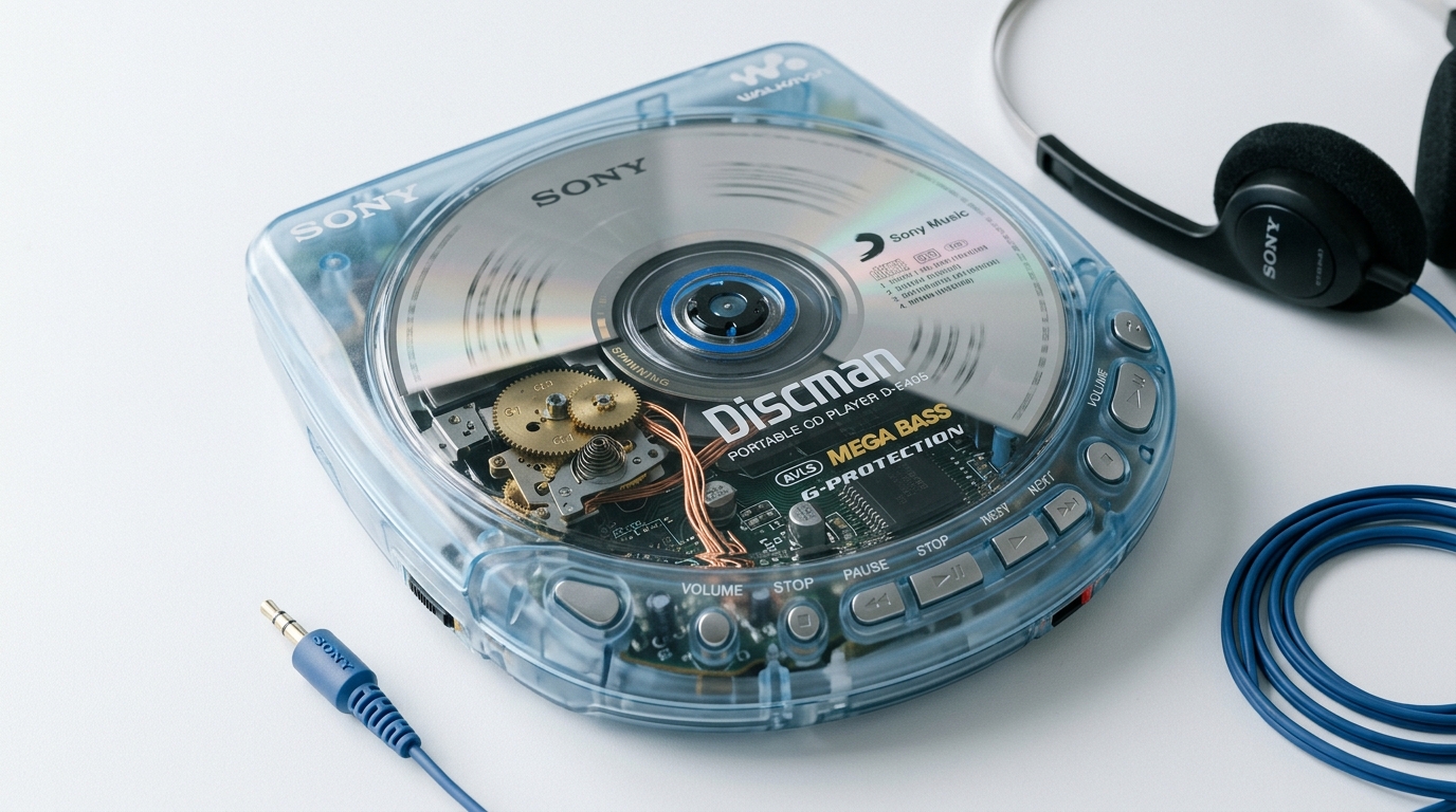 The Spinning Soul of a Clear Polycarbonate Discman (Circa 2003)